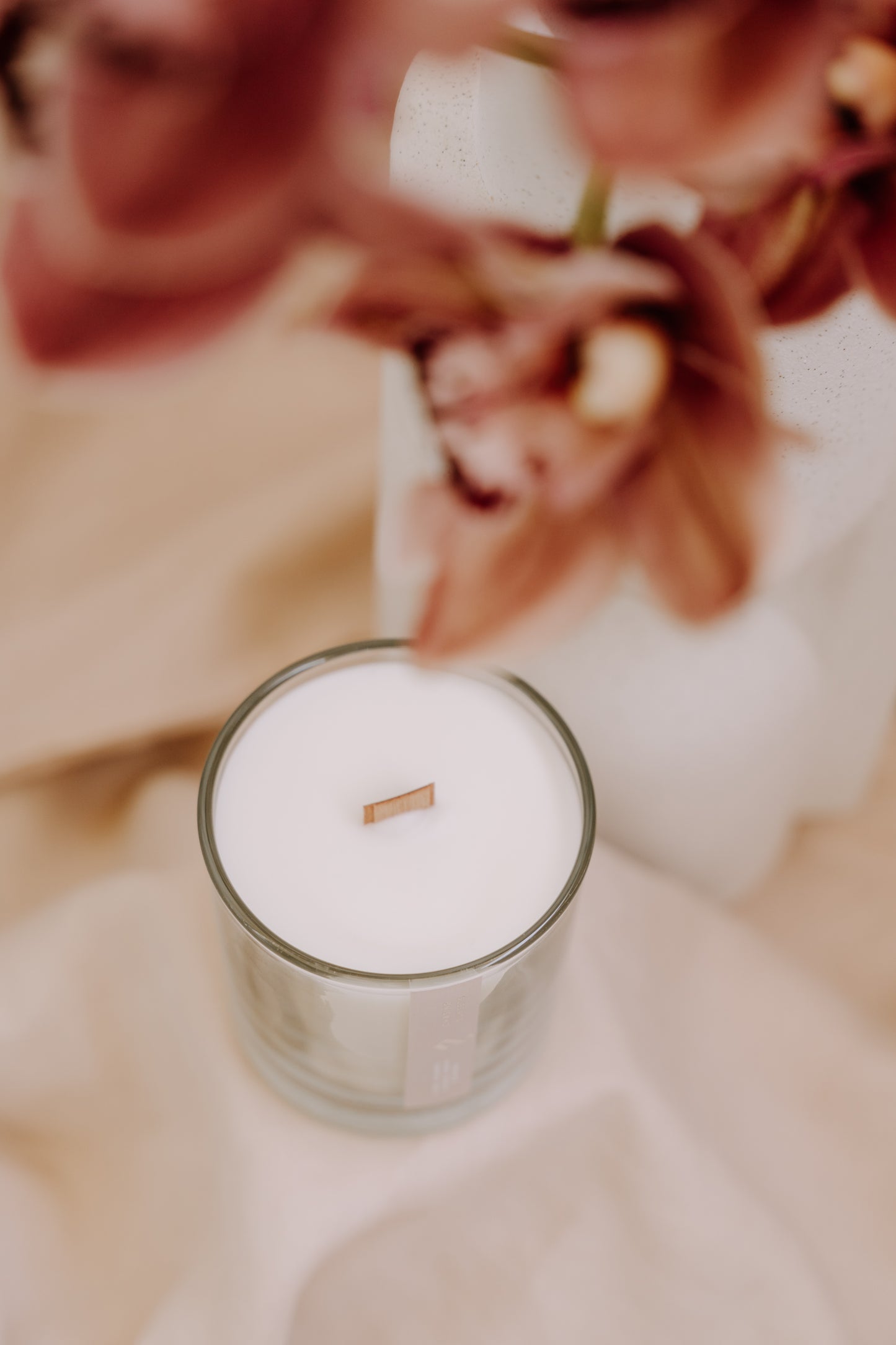 Harvest Glass Wood Wick Candle